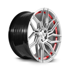 BARRACUDA DRAGOON Silver undercut Trimline red Wheel 10x20 - 20 inch 5x112 bolt circle