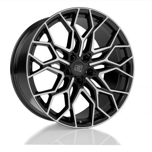 MSW 51 GLOSS BLACK F. POL. Wheel 11,5x22 - 22 inch 5x130 bold circle