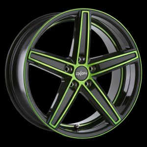 Oxigin 18 Concave neon green polish Wheel 9x20 - 20 inch 5x112 bold circle