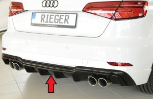 Rieger rear diffuser FL duplex S-Line SG fits for Audi A3 8V