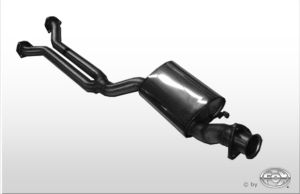 Fox sport exhaust part fits for Audi 80/90 type 89 quattro front silencer (total lenght ca. 1,9m)