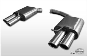 Fox sport exhaust part fits for Audi A5 8T Sportback final silencer right/left for 2-pipe double flow - 2x88x74 type 32 right/left