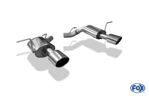 Fox sport exhaust part fits for Jeep Grand Cherokee WK II - 6,4l SRT8 till 2017 final silencer right/left - 129x106 type 44 right/left black