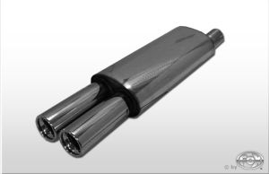 Fox sport exhaust part fits for Opel Astra F Caravan final silencer 1-point-fixation - 2x80 type 13