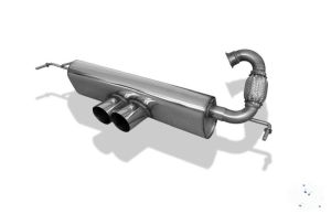 Fox sport exhaust part fits for Smart Fortwo 453 Final silencer centered - 2x80 Typ 14 centered