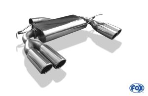 Fox sport exhaust part fits for VW Beetle type 16 - Cabrio final silencer exit right/left - 2x80 type 16 right/left