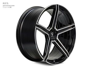 MB Design KV1S shiney black polished Wheel 8x21 - 21 inch 5x114,3 bolt circle