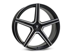 MB Design KV1S matt black polished Wheel 8x21 - 21 inch 5x114,3 bolt circle