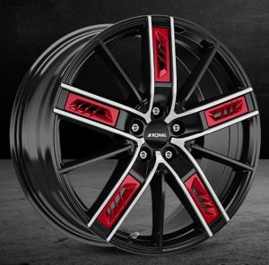 RONAL R67 Red Right                                                          JETBLACK-frontpolished          8.0x19 / 5x108