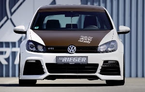 Rieger front bumper for cars with headlight cleaning incl. air intake cover  fits for VW Golf 6