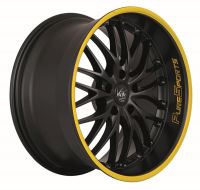 BARRACUDA VOLTEC T6 Mattblack Puresports / Color Trim gelb Wheel 8x19 - 19 inch 5x114,3 bolt circle