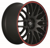 BARRACUDA KARIZZMA Mattblack Puresports / Color Trim rot Wheel 8,5x19 - 19 inch 5x100 bolt circle