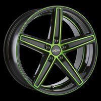 Oxigin 18 Concave neon green polish Wheel 10,5x20 - 20 inch 5x112 bold circle