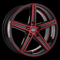 Oxigin 18 Concave red polish Wheel 9x21 - 21 inch 5x108 bold circle