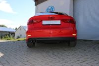 Fox sport exhaust part fits for Audi A3 - 8V Sedan without s-line final silencer - 2x80 type 16