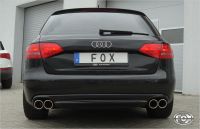 Fox sport exhaust part fits for Audi A4/A5 8T - A4/ A5 quattro B8 final silencer right/left for 2-pipe double flow - 2x90 type 17 right/left