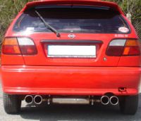 Fox sport exhaust part fits for Nissan Almera type N15 Hatchback final silencer exit right/left  - 2x90 type 13 right/left