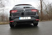 Fox sport exhaust part fits for Seat Leon 5F ST rigid rear axle Final silencer right/left - 2x90 type 16 right/left