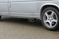 Fox sport exhaust part fits for VW T4 Bus/ Transporter/Multivan/Caravelle Sidepipe system with final and front silencer, exit on the drivers side - 2x106x71 type 38