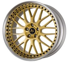 Work Wheels VS XX Gold (GLD) with black rim bolts Wheel 10.5x19 - 19 inch 5x120,65 bold circle